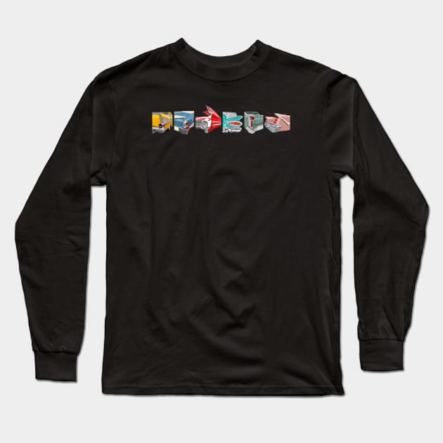 Vintage cars shapes Long Sleeve T-Shirt by jenblove